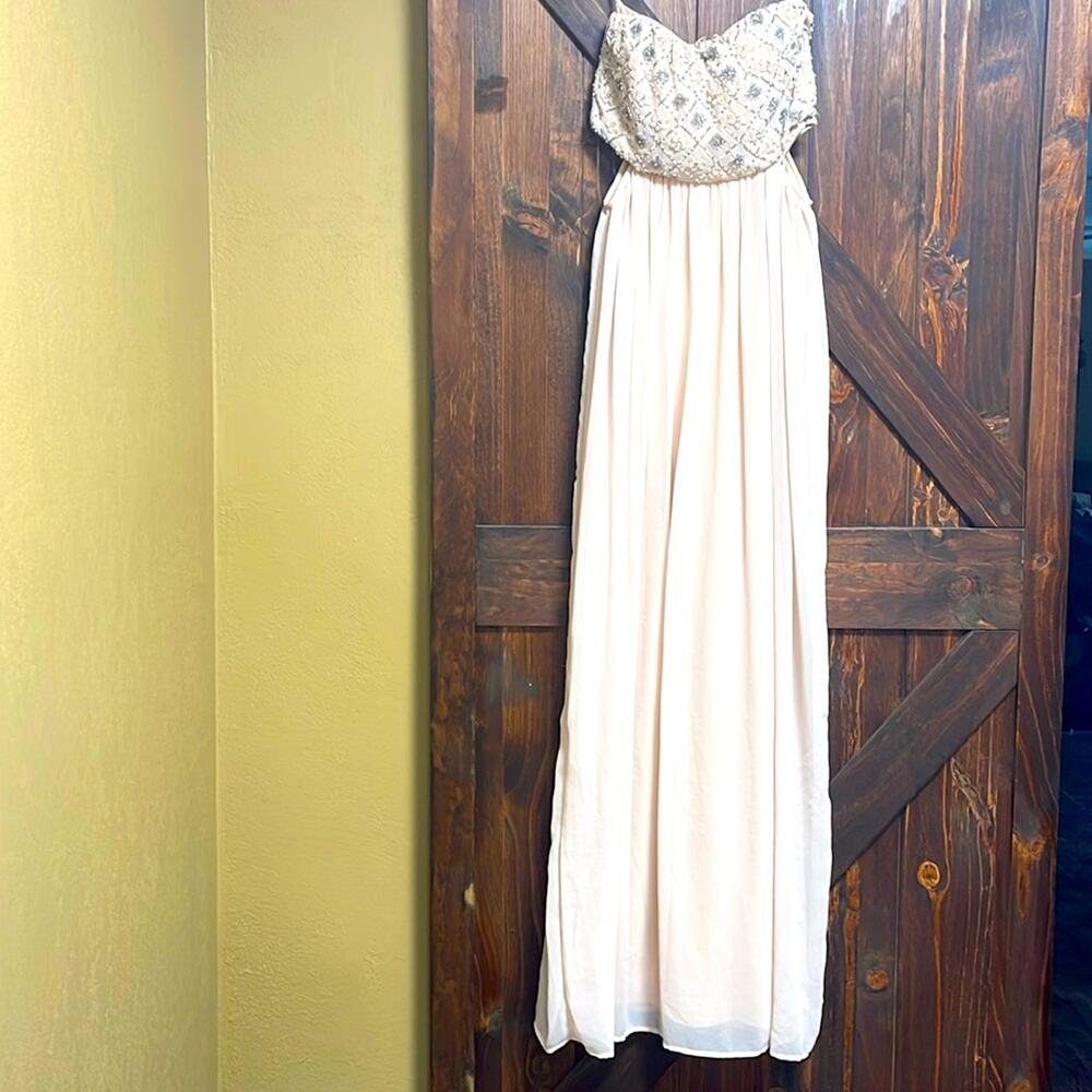 Lace & Beads London Beaded Strapless Gown Sz S